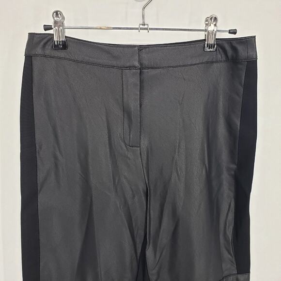 3/$25 BCBGMaxazria Faux Leather Leggings S High Rise Vegan Skinny Pants Ankle - Picture 3 of 11